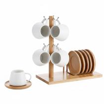 Kit Xícara e Suporte Oásis (7 Peças) Branco Kit Xícara e Suporte Oásis (7 Peças) Branco