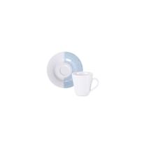 Kit Xícara Pires Café Aquarius Porcelana 70ml 2 Peças Kit Xícara Pires Café Aquarius Porcelana 70ml 2 Peças