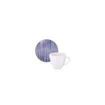 Kit Xícara Pires Café Tramontina Abstratta Porcelana Decorada 95ml 12 Peças Kit Xícara Pires Café Tramontina Abstratta Porcelana Decorada 95ml 12 Peças