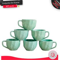 Kit Xícara Prisma Conjunto Jogo Com 6 Peças Londres Café Chá Premium 200ML