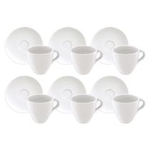 Kit Xícaras de Café Expresso Tramontina Paola em Porcelana 95 ml 12 Peças