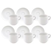 Kit Xícaras de Café Tramontina Paola em Porcelana 100 ml 12 Peças Kit Xícaras de Café Tramontina Paola em Porcelana 100 ml 12 Peças
