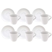 Kit Xícaras De Capuccino Tramontina Paola Em Porcelana 200 Ml 12 Peças Tramontina