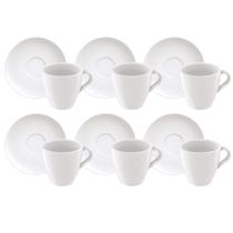 Kit Xícaras de Capuccino Tramontina Paola em Porcelana 200 ml 12 Peças