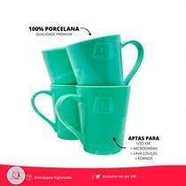 Kit Xícaras Jogo 6 Peças Porcelana Tulipa Premium Innovare 250ml Café Chá Chicara