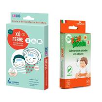 KIT Xô Febre Alivio Adesivo Post Picada Inseto Bebê Likluc Alívio