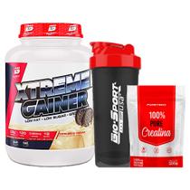Kit Xtreme Gainer 3kg - Bio Sport + Creatina 100% Pure 500g - Puretech + Coqueteleira - Bio Sport