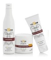 Kit Yellow Nutritive Shampoo Máscara Condicionadora Leave In