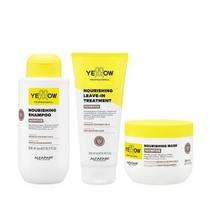 Kit Yellow Nutritive Tratamento Nutritivo - Shampoo 500ml + Máscara 300ml + Leave-In 200ml Kit Yellow Nutritive Tratamento Nutritivo - Shampoo 500ml + Máscara 300ml + Leave-In 200ml
