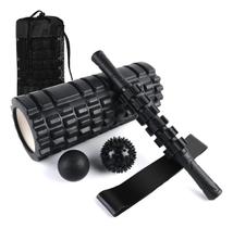 Kit Yoga 5 Peças: Rolo Espuma, Bastão Massageador, Faixa Elástica e Bolas para Treino e Recuperação Kit Yoga 5 Peças: Rolo Espuma, Bastão Massageador, Faixa Elástica e Bolas para Treino e Recuperação