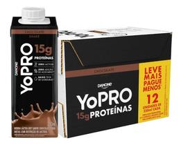 Kit Yopro Danone Chocolate 15G Proteina - 12 Unidades