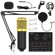 Kit youtuber podcast Com Microfone Condensador Braço Articul