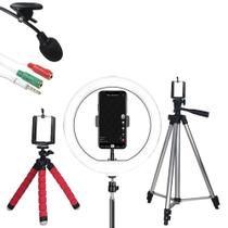 Kit Youtuber Ring Light 26Cm 2 Tripés 2,10M 1,20M Lapela - Dreamfull