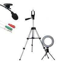 Kit Youtuber Ring Light 6 Polegadas + Tripé 1,10 + Lapela