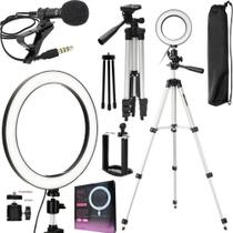 Kit Youtuber Ring Light Pedestalpara Gravação Vídeo Celular