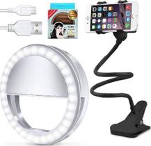 Kit Youtuber Suporte Celular Mesa Universal + Luz Ring Light