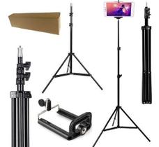 Kit Youtuber Tripé Para Câmera Celular Pedestal Ring Light