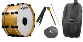 Kit Zabumba 20x18 Mad. Afin Dupla Luen Com Capa e Acessorios