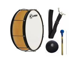 Kit Zabumba 20x18 Madeira Luen 29262 Pad Baqueta e Correia