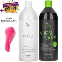 Kit Zap Shampoo Detox e Máscara Cacau E Aloe 1L Kit Zap Shampoo Detox e Máscara Cacau E Aloe 1L