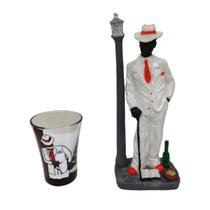 Kit Zé Pelintra Copo + Escultura Zé Pelintra em Resina 18 cm