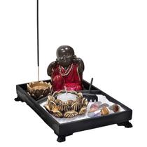 Kit Zen Jardim Preto Com Budinha Monge Não Falo/Vejo/Escuto Kit Zen Jardim Preto Com Budinha Monge Não Falo/Vejo/Escuto