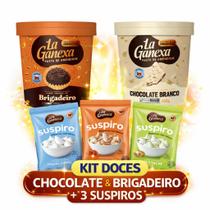 Kit Zero Açúcar Suspiros e Pasta de Amendoim Mousse Brigadeiro Chocolate Branco