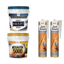 Kit Zero Trinca 3 - Massa Tapa Tudo 5000 340G + Smart Resina 250ML + 2x Selante Acrílico Zero Trinca 420G Kit Zero Trinca 3 - Massa Tapa Tudo 5000 340G + Smart Resina 250ML + 2x Selante Acrílico Zero Trinca 420G