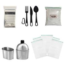 Kit Zip Lock + Cal Virgem + Talher + Manta + Cantil