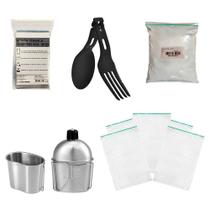 Kit Zip Lock + Cal Virgem + Talher + Manta + Cantil