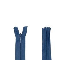 Kit Zíper Invisível Importado Reforçado 55cm Azul Marinho Com 10un