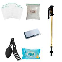 Kit Ziplock + Cal + Talher + manta + Lenço + Bastão Kit Ziplock + Cal + Talher + manta + Lenço + Bastão