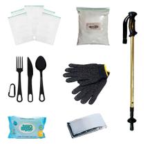 Kit Ziplock + Cal + Talher + Manta + Luva + Lenço + Bastão Kit Ziplock + Cal + Talher + Manta + Luva + Lenço + Bastão