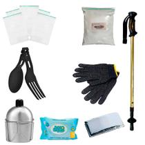 Kit Ziplock + Cantil + Luva + Lenço + Bastão + Acessórios Kit Ziplock + Cantil + Luva + Lenço + Bastão + Acessórios