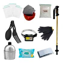 Kit Ziplock + Cantil + Luva + Lenço + Bastão + Acessórios Kit Ziplock + Cantil + Luva + Lenço + Bastão + Acessórios