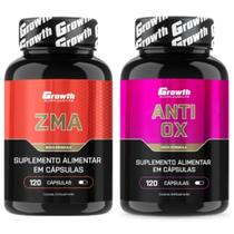 Kit Zma 120 Caps + Anti-Ox Antioxidante 120 Caps Growth Kit Zma 120 Caps + Anti-Ox Antioxidante 120 Caps Growth