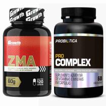 Kit Zma 120 Caps Growth + Pro Complex 60 Caps Probiotica