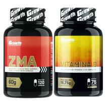Kit Zma 120 Caps + Vitamina D 75 Caps Growth Supplements
