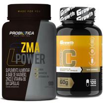 Kit Zma 90 Caps Probiotica + Vitamina C 120 Caps Growth
