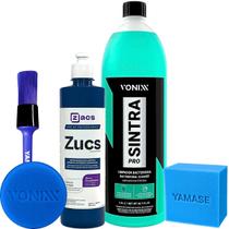 KIT Zucs Restaurador Revitalizador Plástico Automotivo Interno Externo Zacs + APC multiação Sintra 1.5 Vonixx