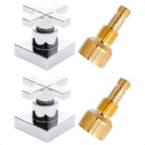 Kit02 Acabamento Cruzeta Cromado 1/2' Ou 3/4 P/ Reg Fabrimar Kit02 Acabamento Cruzeta Cromado 1/2' Ou 3/4 P/ Reg Fabrimar