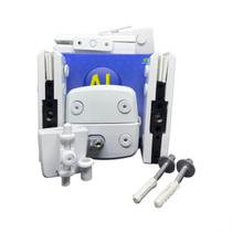Kit08 AL Porta Dupla Pivotante Vidro Blindex - Branco Kit08 AL Porta Dupla Pivotante Vidro Blindex - Branco