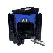 Kit08 Al Porta Dupla Pivotante Vidro Blindex - Preto Kit08 Al Porta Dupla Pivotante Vidro Blindex - Preto