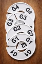 Kit1 Divisor de Arara G1ao G4 Separador de Cabides Branco Kit1 Divisor de Arara G1ao G4 Separador de Cabides Branco