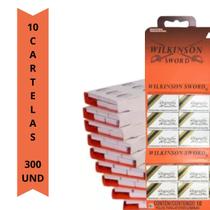 KIT10 Cartelas = 300 Unidades Lâmina Aço Wilkinson ATACADO