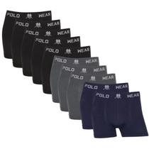 Kit10 Cueca Masculina Boxer Polo Wear Microfibra Confortável Kit10 Cueca Masculina Boxer Polo Wear Microfibra Confortável
