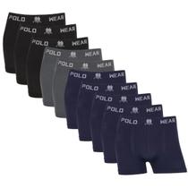 Kit10 Cueca Masculina Boxer Polo Wear Microfibra Confortável