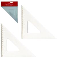 Kit10 Esquadro em Acrílico 45º 17cm escolar