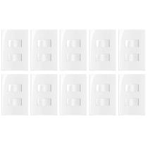 Kit10 Interruptor Duplo Paralelo Embutir Madeira 10a 250v