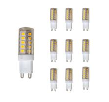 Kit10 Lâmpada Led Halopim G9 3w Lustres E Pendentes Bivolt - BRANCO QUENTE